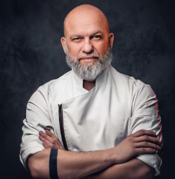 Marco Rivera in the kitchen
